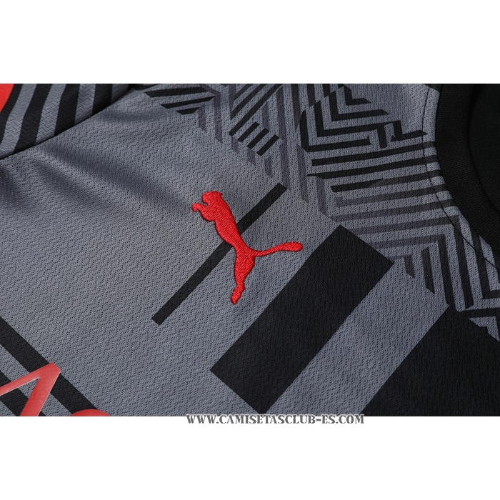 Chandal del AC Milan 22-23 Manga Corta Gris - Pantalon Corto